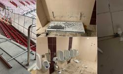 Eskişehirspor maçının ardından deplasman tribününde hasar