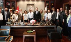 Talat Yalaz’dan Ahmet Ataç’a tebrik ziyareti: “Başkanımızla gurur duyuyoruz”