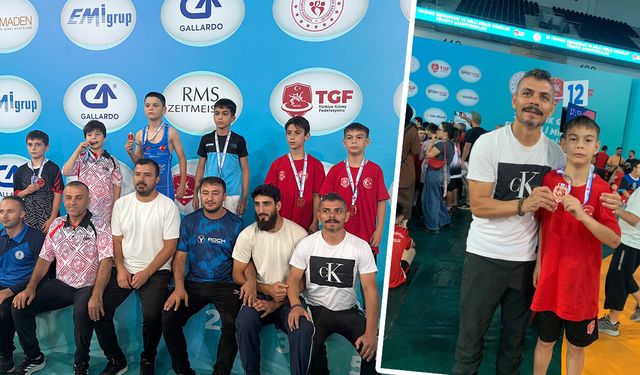Eskişehirli Minik Güreşçi Ahmet Efe Aykol Türkiye 5’incisi Oldu