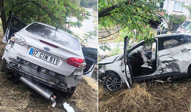 Bilecik-Eskişehir yolunda otomobil şarampole uçtu: 4 yaralı