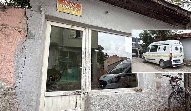 Eskişehir’de berber dükkanının kapısı kırıldı, yakılmaya çalışıldı