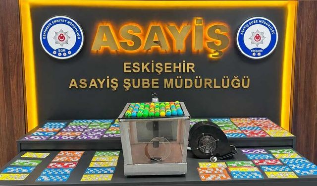Eskişehir’de kumar baskını: Çok sayıda malzeme ele geçirildi