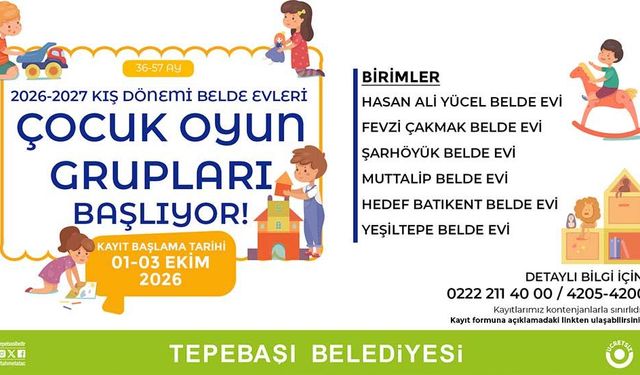 Eskişehir’de çocuklar için oyun gruplarına kış dönemi kayıtları başladı
