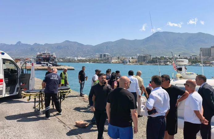 Girne açıklarında batan gemide 8 kişi gözaltına alındı