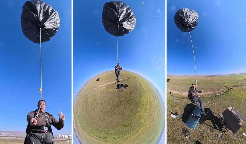 600 çöp poşetiyle güneş enerjili balon yaptı