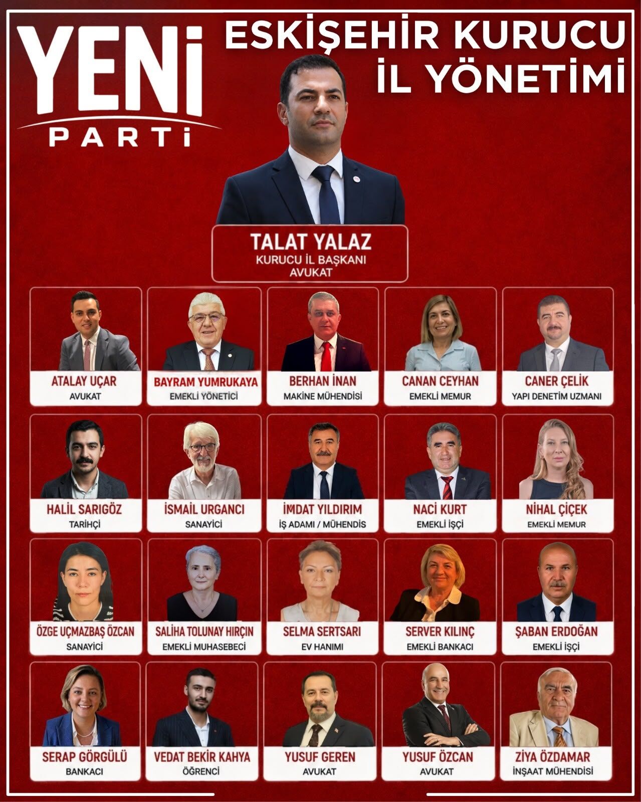 Yeni̇ Parti Eskişehir’de Kurucu İl Yönetimi Göreve Başladı