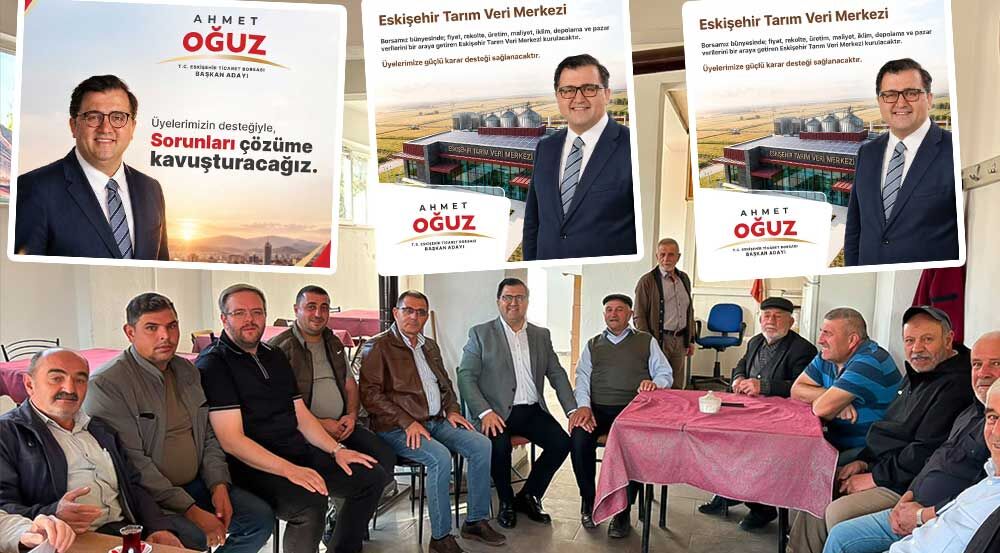Eskişehir Ticaret Borsası seçimleri öncesi Ahmet Oğuz’a sahada yoğun ilgi