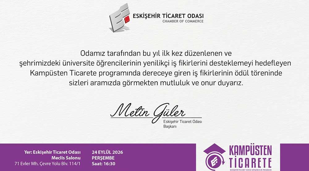 Eskişehir Ticaret Odası Başkanı Metin Güler