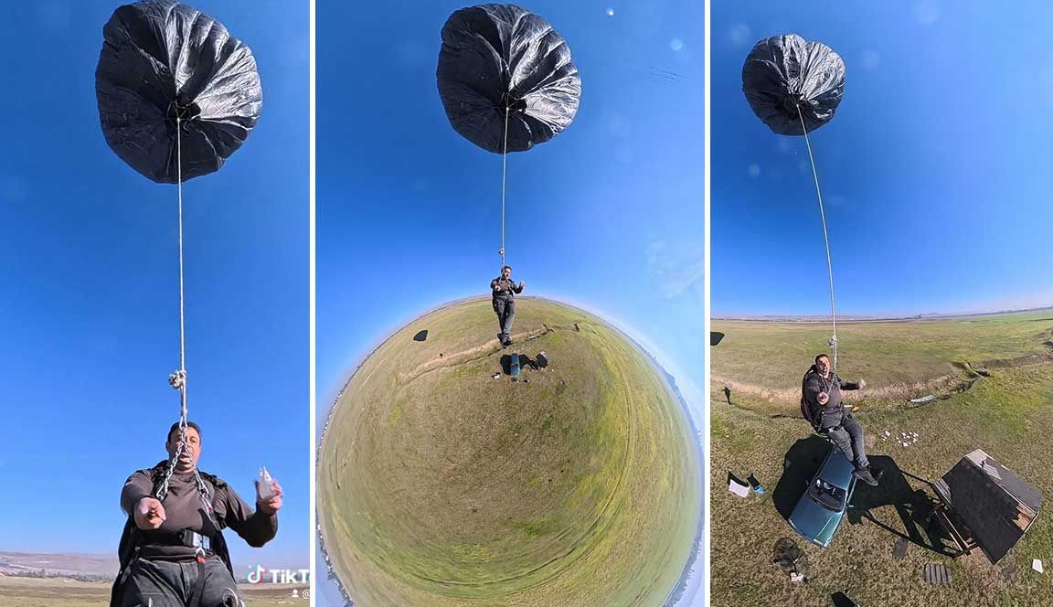 600 çöp poşetiyle güneş enerjili balon yaptı